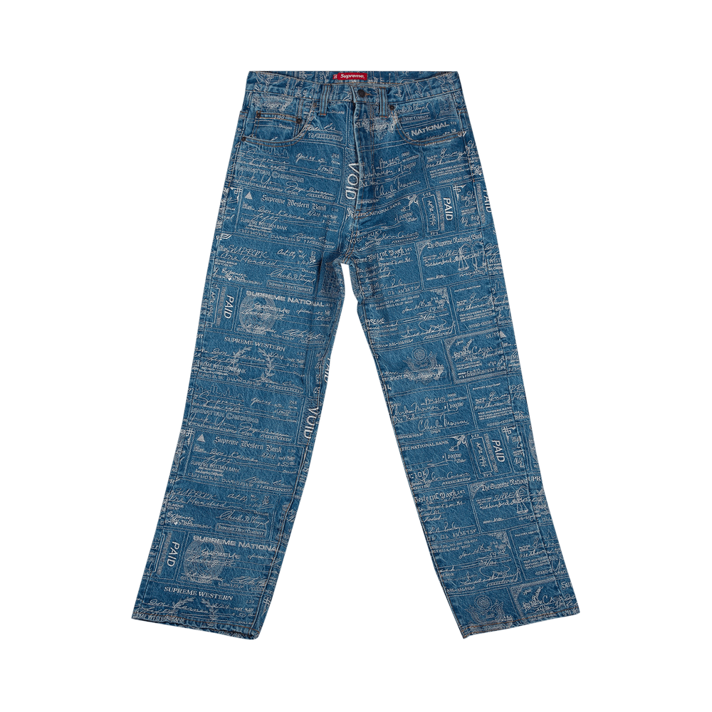 Buy Supreme Checks Embroidered Jean 'Blue' - SS20P24 BLUE | GOAT