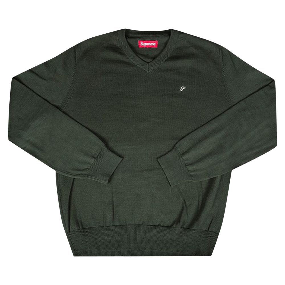 Buy Supreme V Neck Sweater Green FW11SW GREEN GOAT