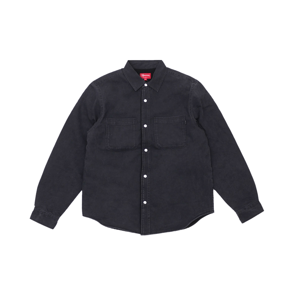 Buy Supreme Sherpa Lined Denim Shirt 'Black' - FW18S25 BLACK | GOAT