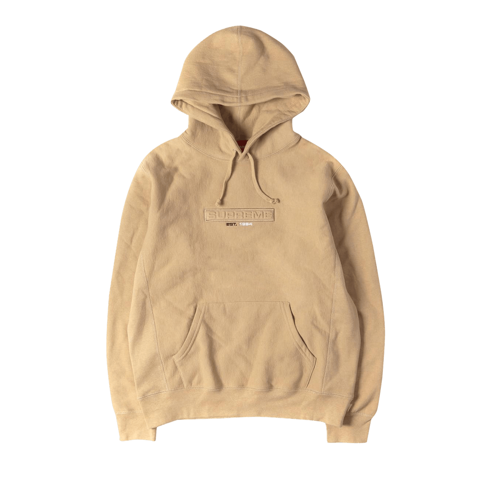 Buy Supreme Embossed Logo Hooded Sweatshirt 'Light Brown