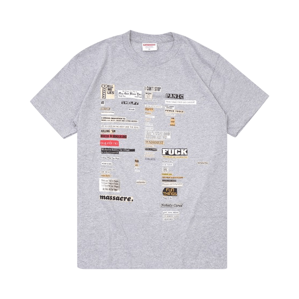 Supreme cutouts tee clearance heather grey