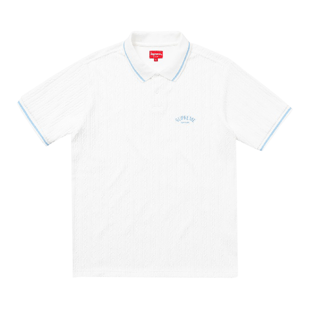 Buy Supreme Cable Knit Terry Polo 'White' - SS18KN46 WHITE | GOAT