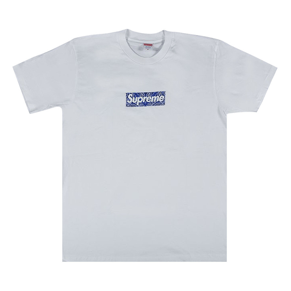 Buy Supreme Bandana Box Logo Tee 'White' - FW19T55 WHITE | GOAT