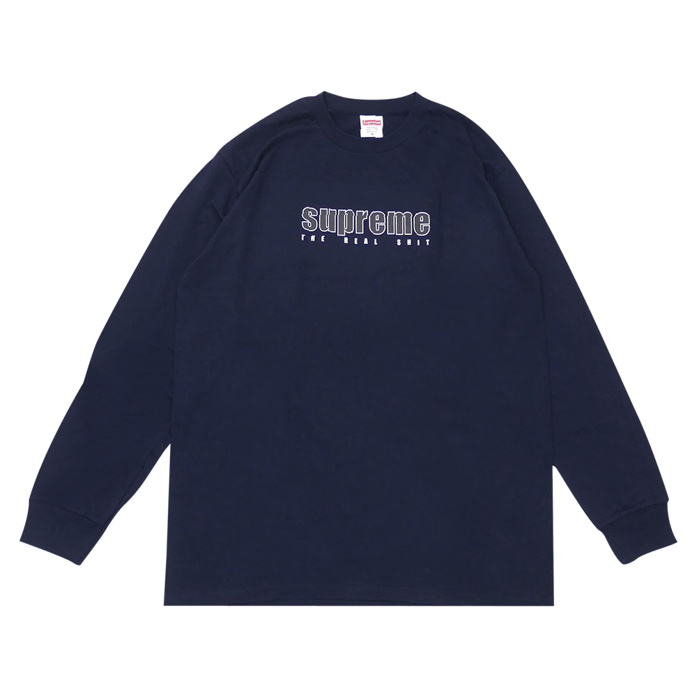 Buy Supreme The Real Shit Long-Sleeve Tee 'Navy' - SS19T18 NAVY | GOAT