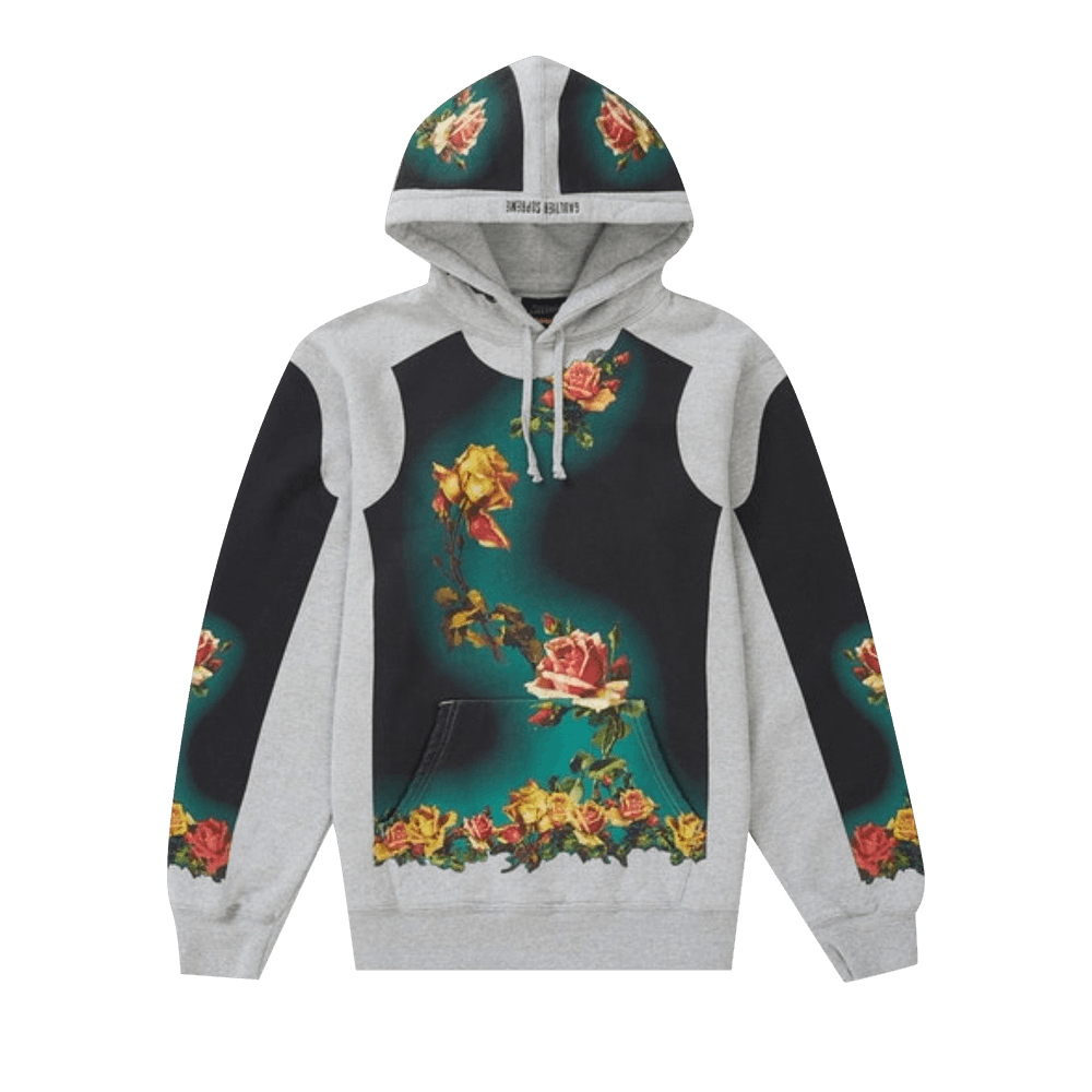 Buy Supreme x Jean Paul Gaultier Floral Print Hooded Sweatshirt Heather Grey SS19SW1 HEATHER GREY GOAT