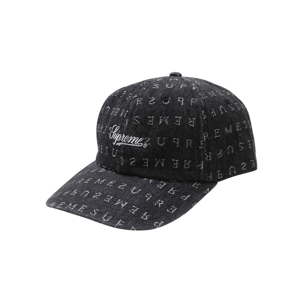 Buy Supreme Jacquard Logos Denim Six-Panel 'Black' - SS20H93 BLACK