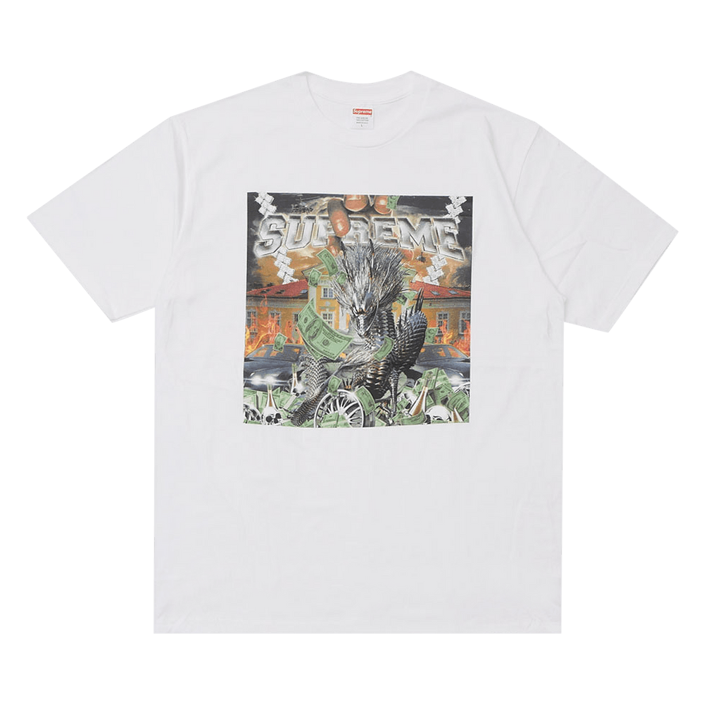 Supreme dragon tee white sales