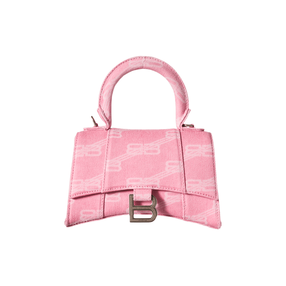 Balenciaga XS Hourglass Top Handle Bag in Sweet Pink