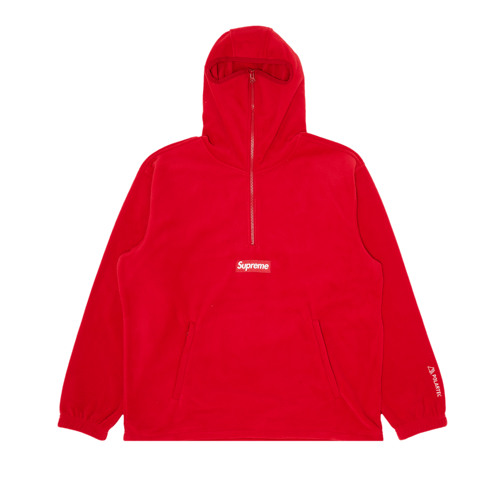 Buy Supreme x Polartec Facemask Half Zip Pullover 'Red