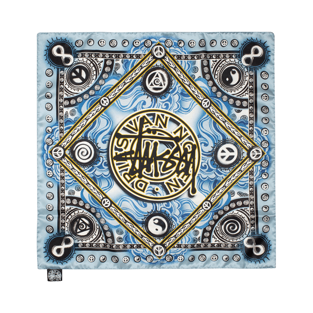 Buy Stussy x Dries Van Noten Bandana 'Blue' - 338239 LBLU | GOAT