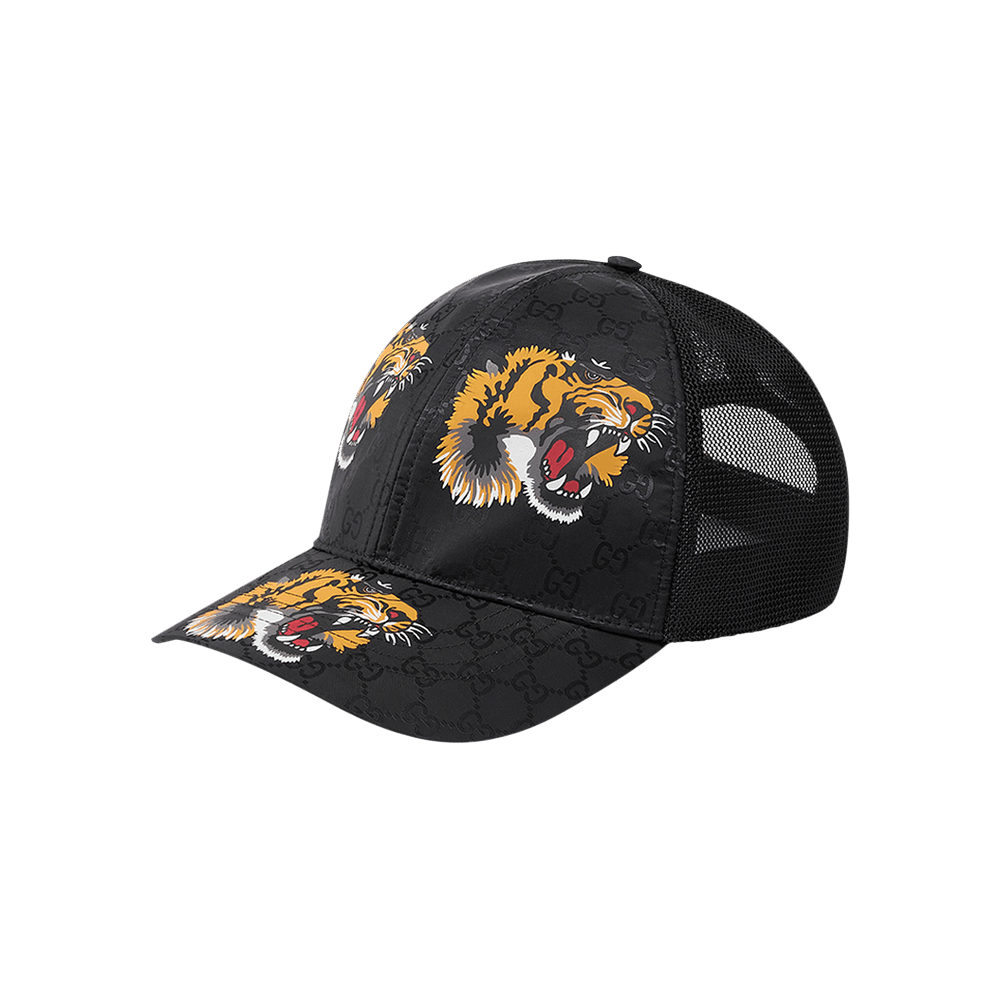 Buy Gucci GG Baseball Hat With Tiger Print Black 707313 4HAQV 1060 GOAT CA