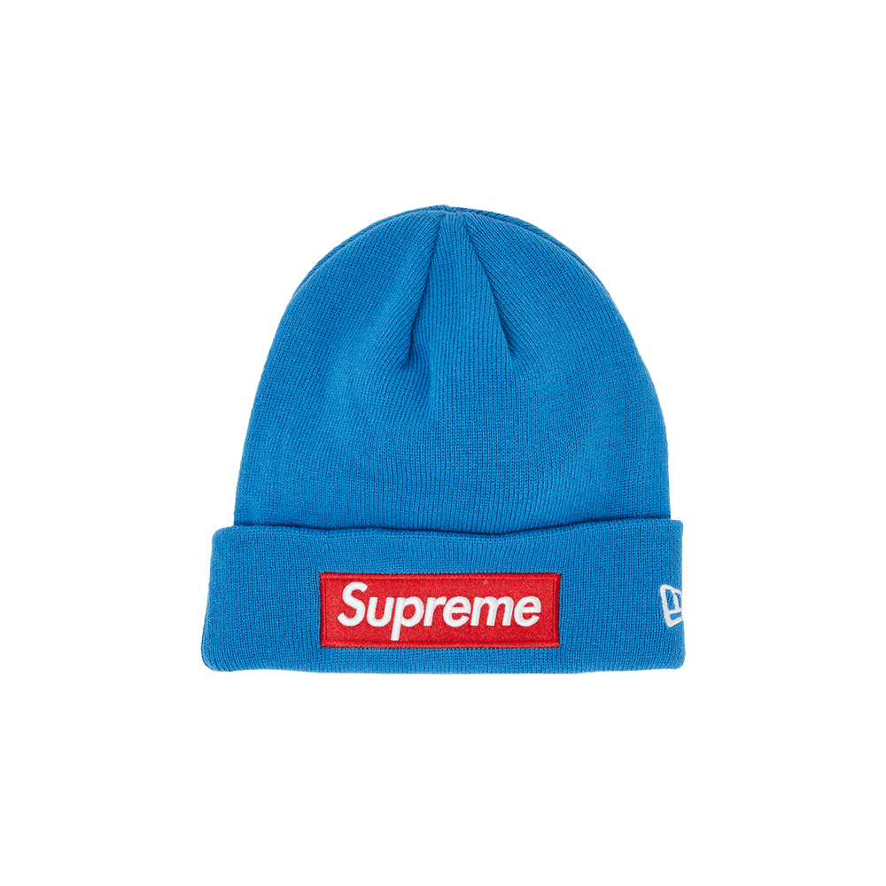 Buy Supreme x New Era Box Logo Beanie 'Blue' - FW22BN10 BLUE | GOAT