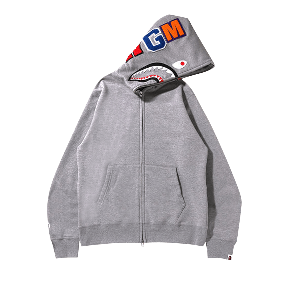 Grey bathing ape top hoodie