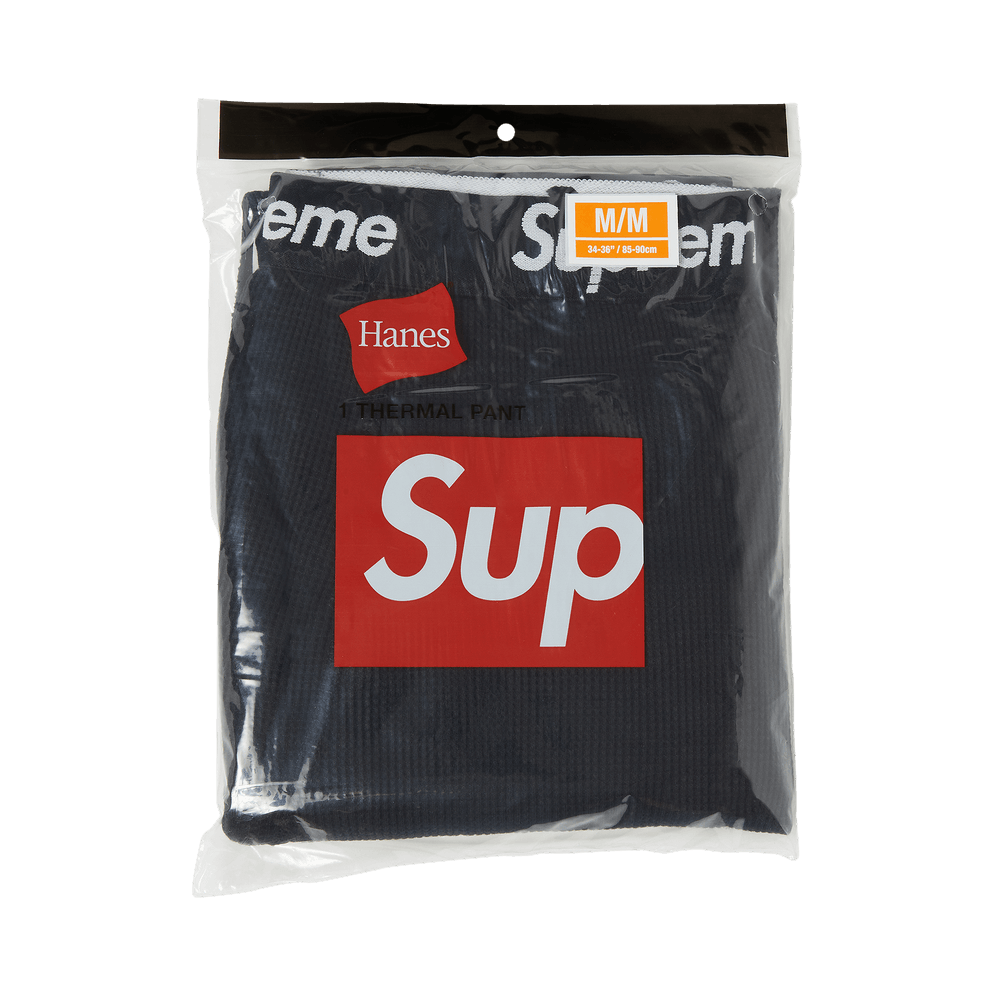 Buy Supreme x Hanes Thermal Pant (1 Pack) 'Black' - FW22A39
