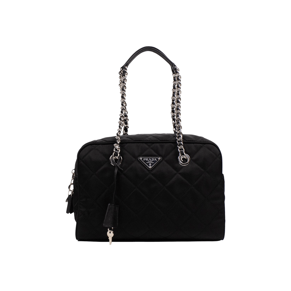 Prada // Black Quilted Leather Belt Bag – VSP Consignment