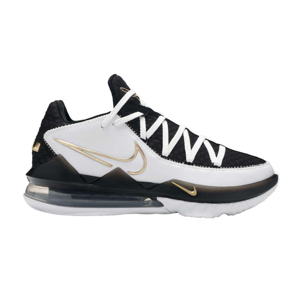 Black white and gold lebrons hot sale