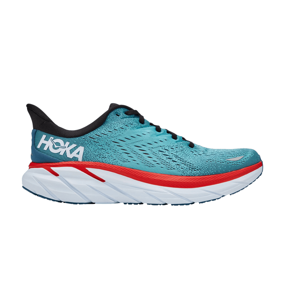 Hoka Clifton 8 2e Wide 'real Teal Aquarelle'