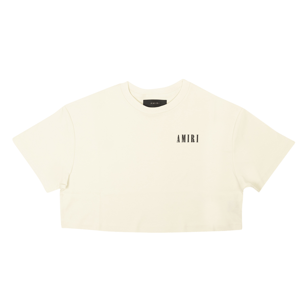 Buy Amiri Cropped Short-Sleeve T-Shirt \'Alabaster\' - PF22WJT007 271 ALAB |  GOAT
