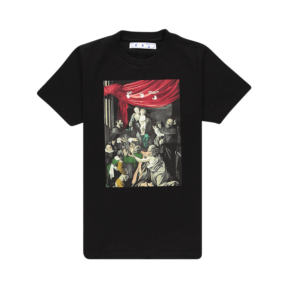 Off White Caravaggio Painting Short Sleeve Slim Tee Black