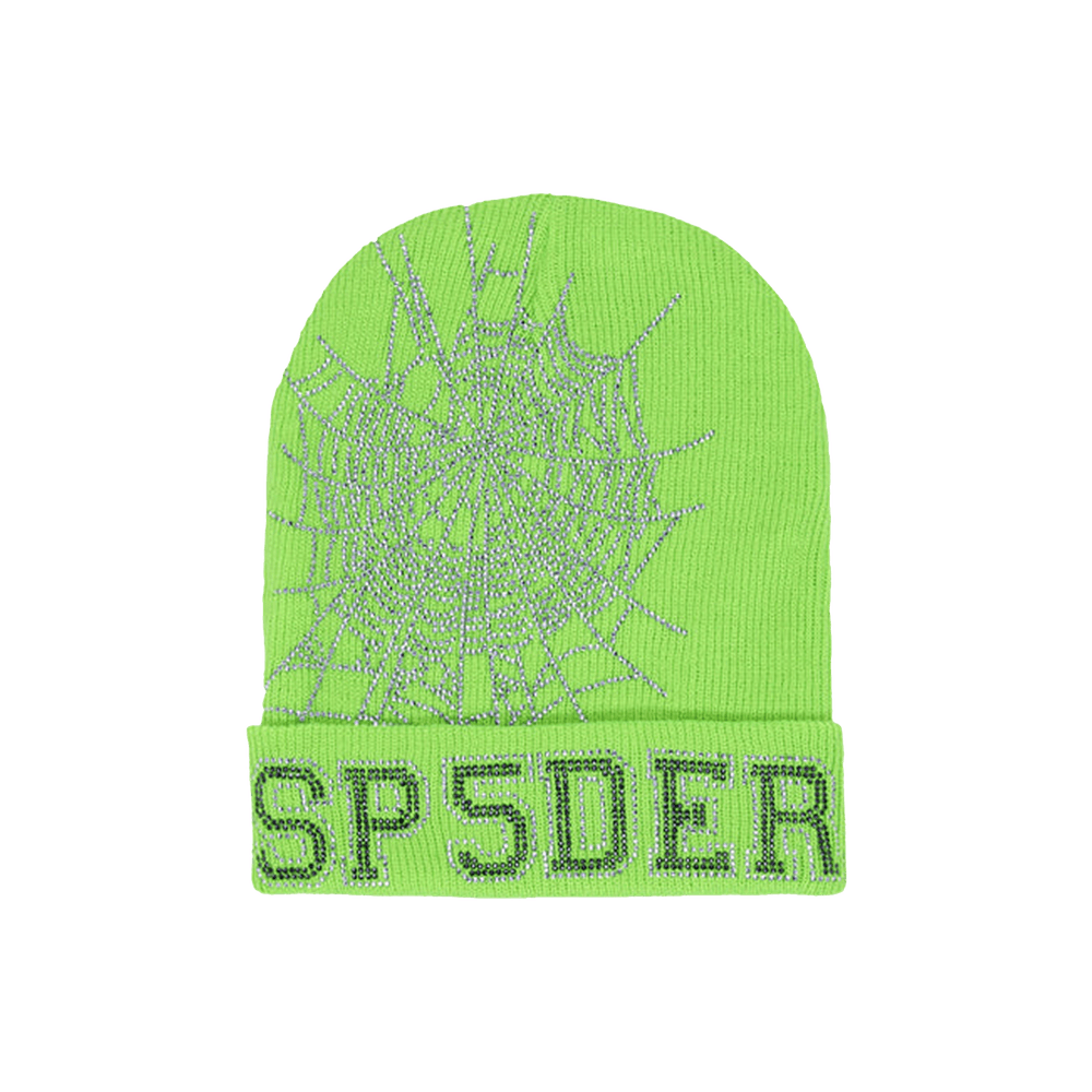 ☆WKNDRS☆ BUNNY GIRL BEANIE GREEN WS2404BN04GN Neon Green Leopard Faux Fur Beanie | Women's Winter Hat