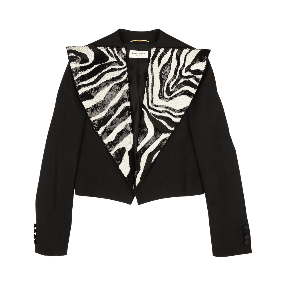 Saint laurent zebra shop coat