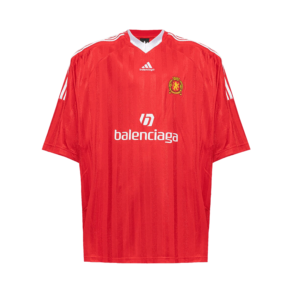 Buy Balenciaga x adidas Oversized Soccer Shirt 'Red' - 723663