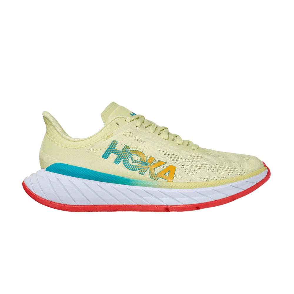 Hoka Carbon X 2 Luminary Green Hot Coral