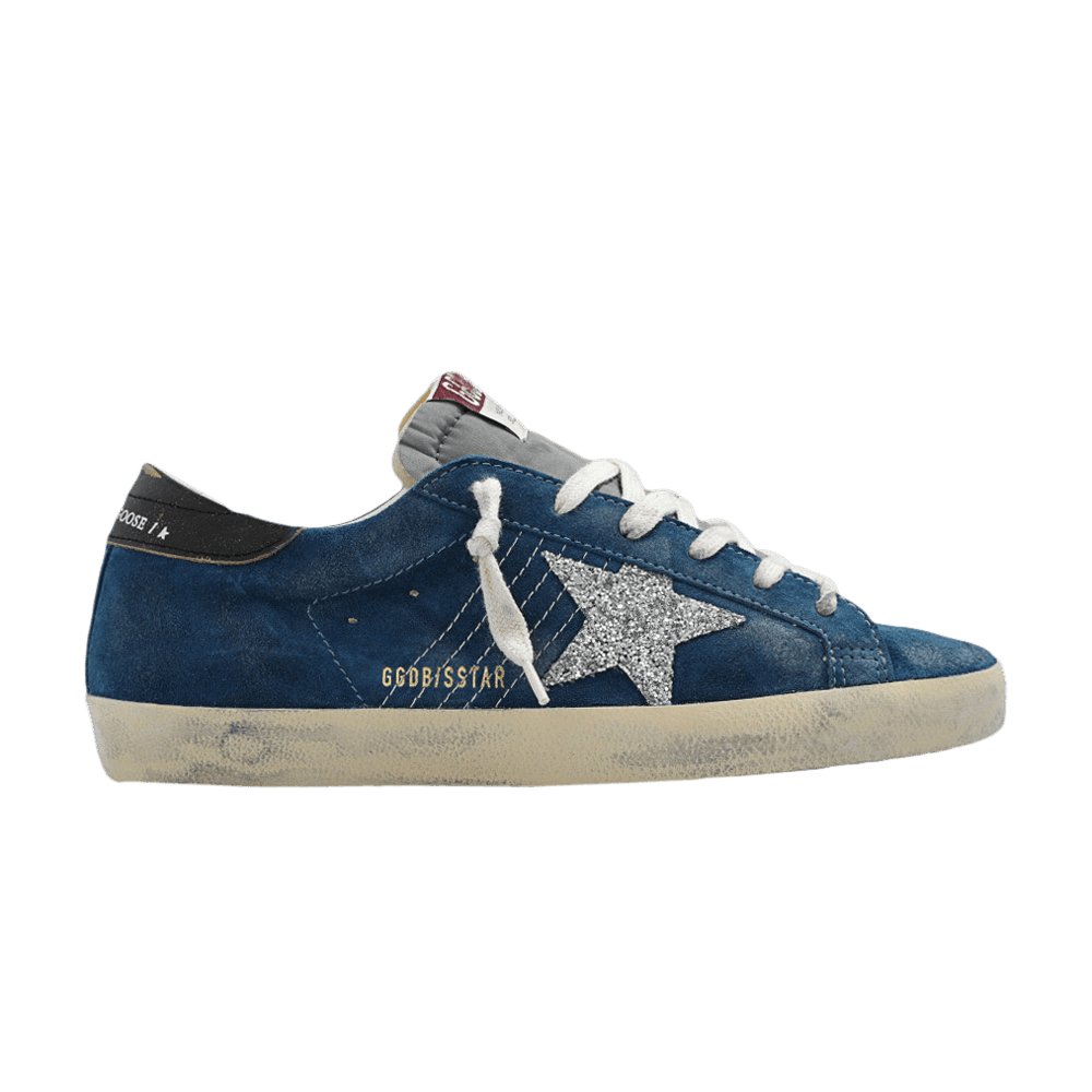 Golden goose cheap blue velvet sneakers