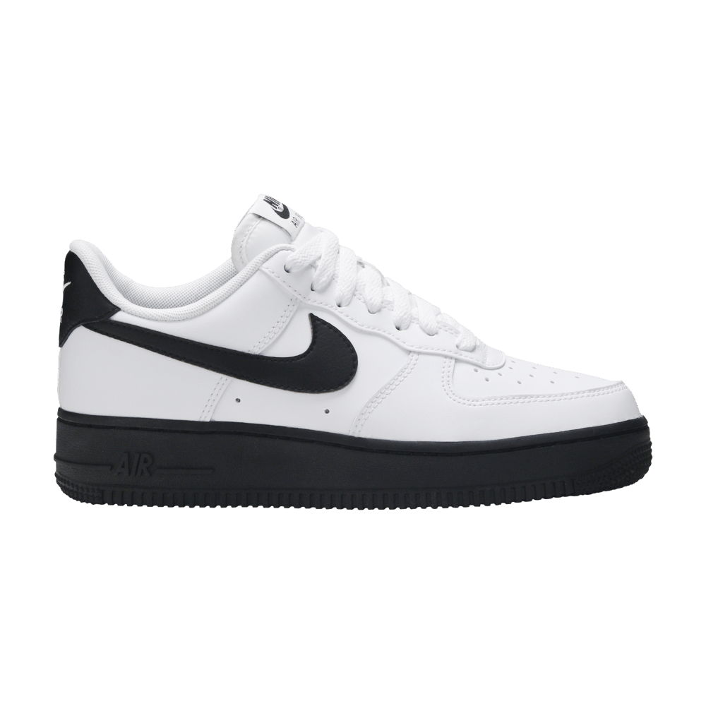 white air force ones with black bottom