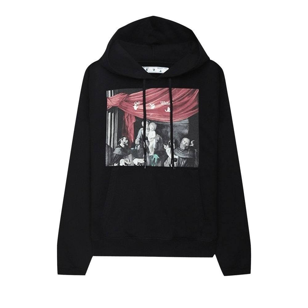 希少【Off White】CARAVAGGIOペイントフーディ Buy Off-White Caravaggio Paint Over Tee 'Black