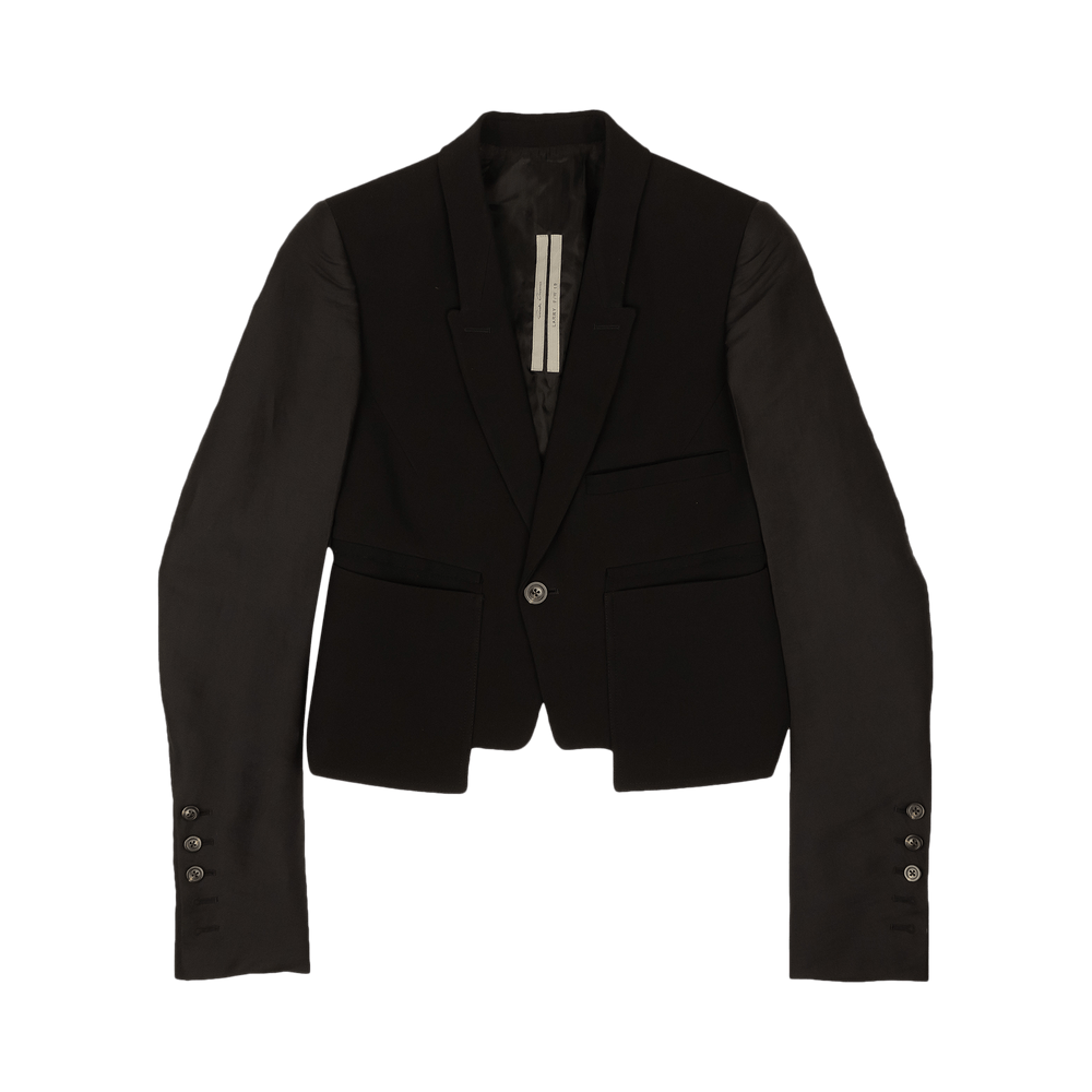 Buy Rick Owens Alice Wool Blend Blazer Jacket 'Black