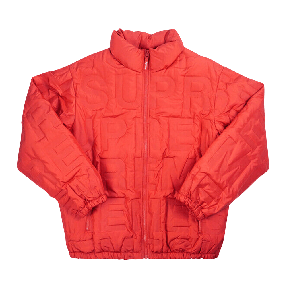 Supreme Bonded Logo Puffy Jacket 'Red' | GOAT