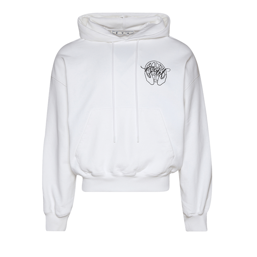 Buy Off-White Hand Arrow Boxy Hoodie 'White/Black