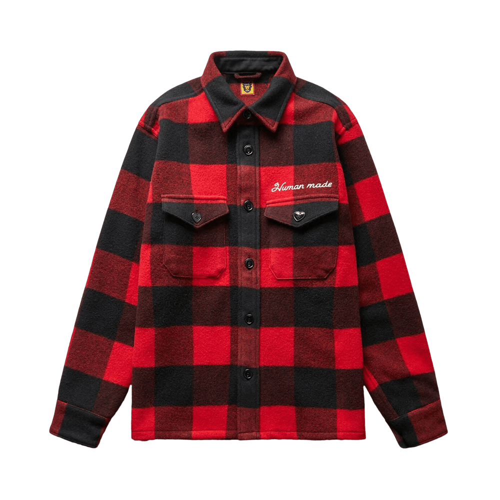 Buy Human Made Wool Overshirt 'Red' - HM24SH008 RED | GOAT
