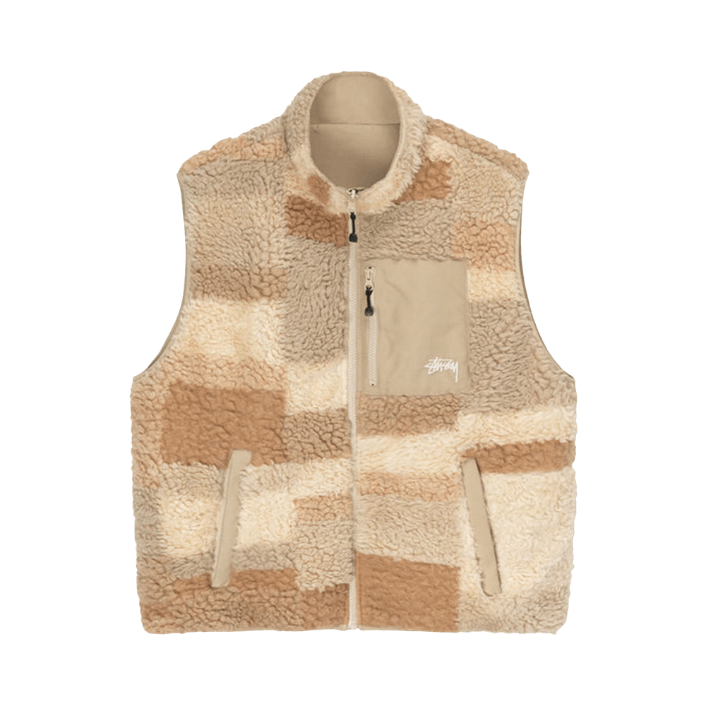 Buy Stussy Colorblock Reversible Vest 'Khaki' - 118513 KHAK | GOAT