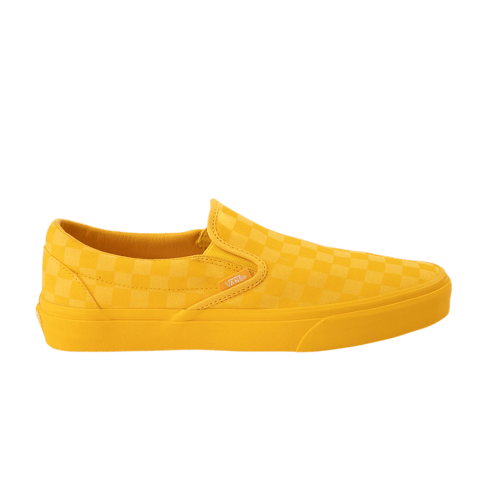 Vans Classic Checkerboard Slip-Ons In Yellow VA38F7QCP