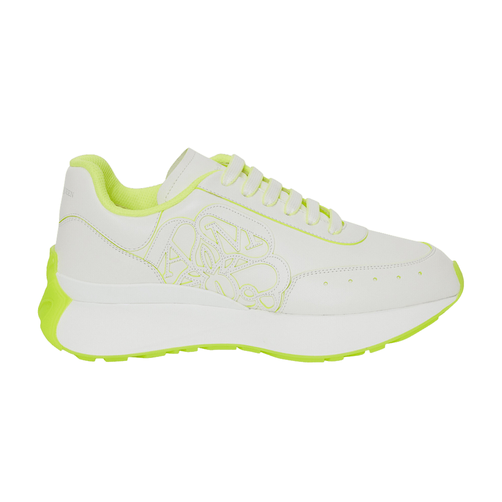 Buy Alexander McQueen Wmns Sprint Runner 'White Acid Yellow
