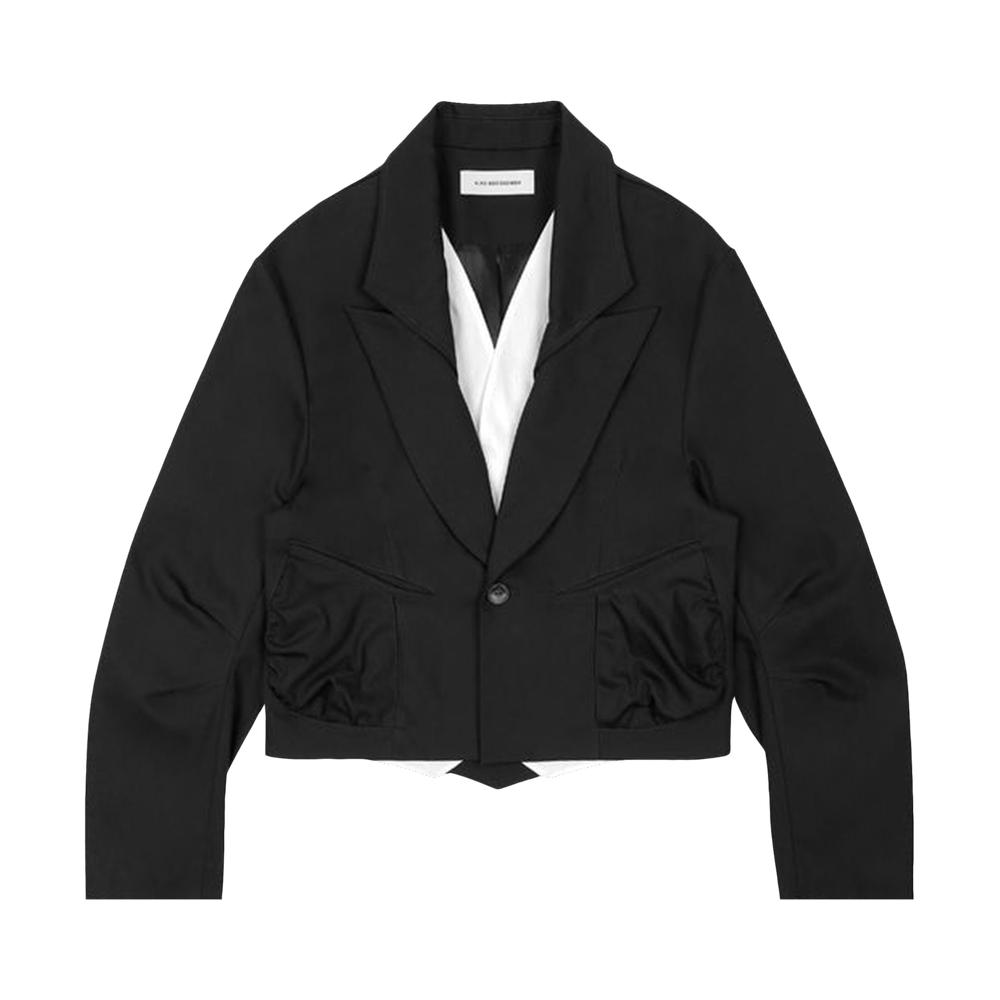 Buy Kiko Kostadinov Antharas Cropped Jacket 'Jet Black/Snow White 