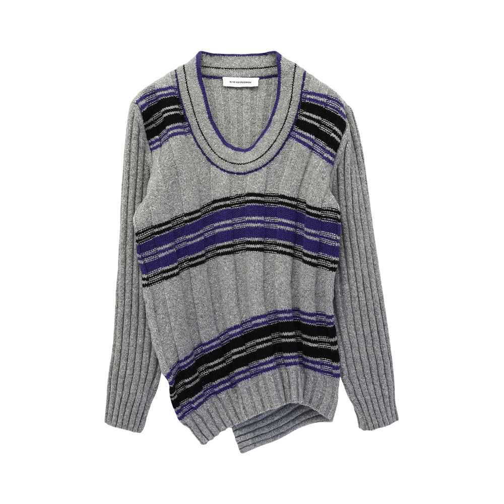 Buy Kiko Kostadinov Brutus Jumper 'Grey Melange/Aura' - KKAW22KN01