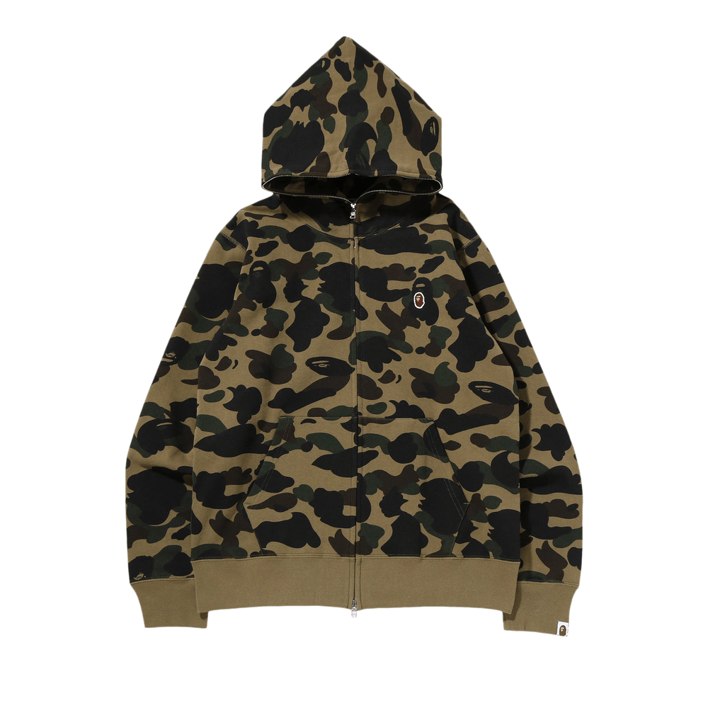 Buy BAPE 1st Camo One Point Full Zip Hoodie 'Green' - 1I30 Buy BAPE 1st Camo One Point Full Zip Hoodie 'Green' - 1I30
