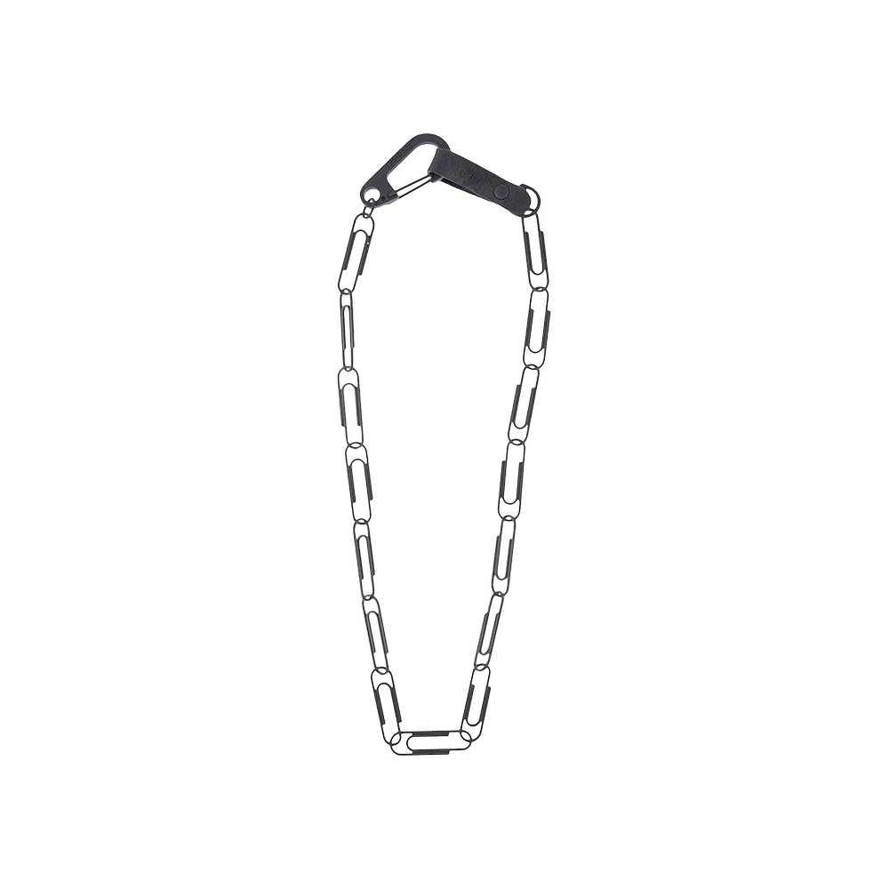 Buy Off-White Paperclip Necklace 'Silver' - OMZG028E20MET0017800