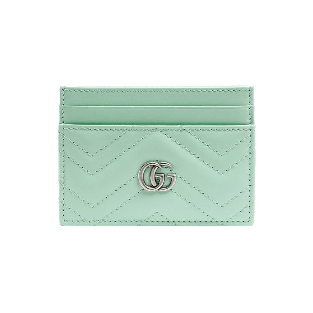 Marmont leather wallet Gucci Green in Leather - 35193816