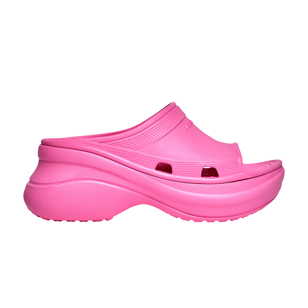 VIP【関税送料無料】希少 Balenciaga Tong Crocs Sandals BALENCIAGA X CROCS Rubber Textured Womens Platform Sandals