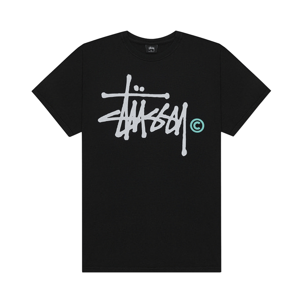 Buy Stussy Basic Logo Pigment Dyed Tee 'Black' - 1904553 BLAC | GOAT