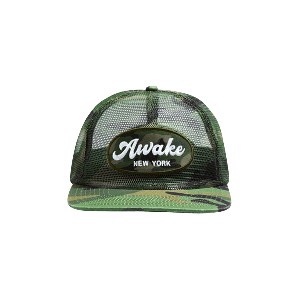 Buy Awake NY Logo Patch Mesh Trucker Hat 'Camo' - AWK FW22