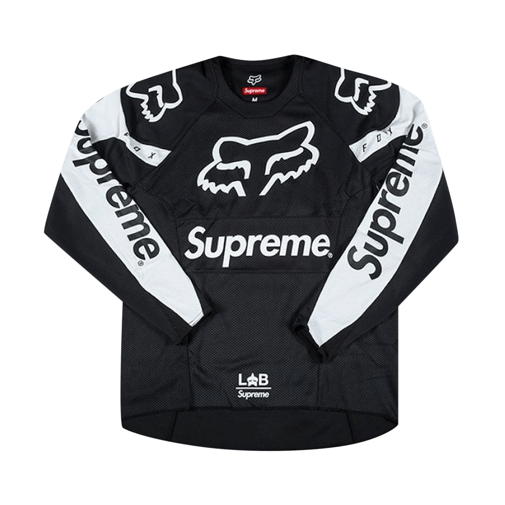 Buy Supreme x Fox Racing Moto Jersey Top 'Black'   SSKN BLACK
