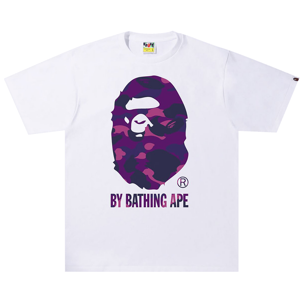 Buy BAPE Color Camo A By Bathing Ape Tee White Purple 1I30 110 014 WHITE PURPLE GOAT CA