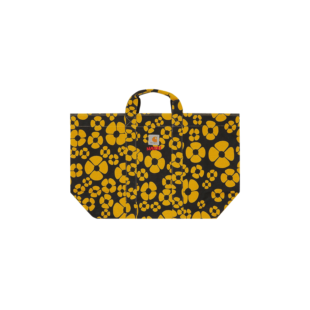 MARNI × CARHARTT Tote Bag Buy Marni x Carhartt WIP Tote Bag 'Black/Sun' - SHMQ0050U0