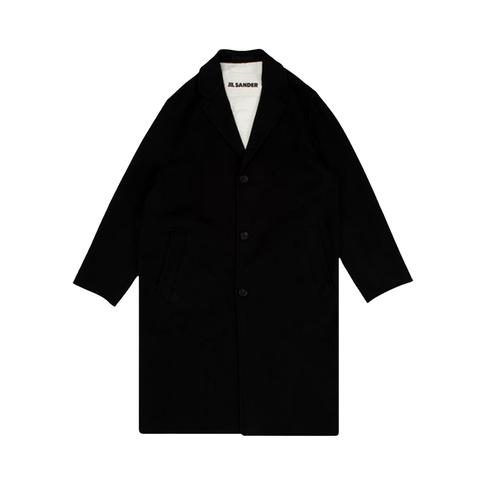 Buy Jil Sander Heavy Brushed Doubleface Splittable Coat 'Black