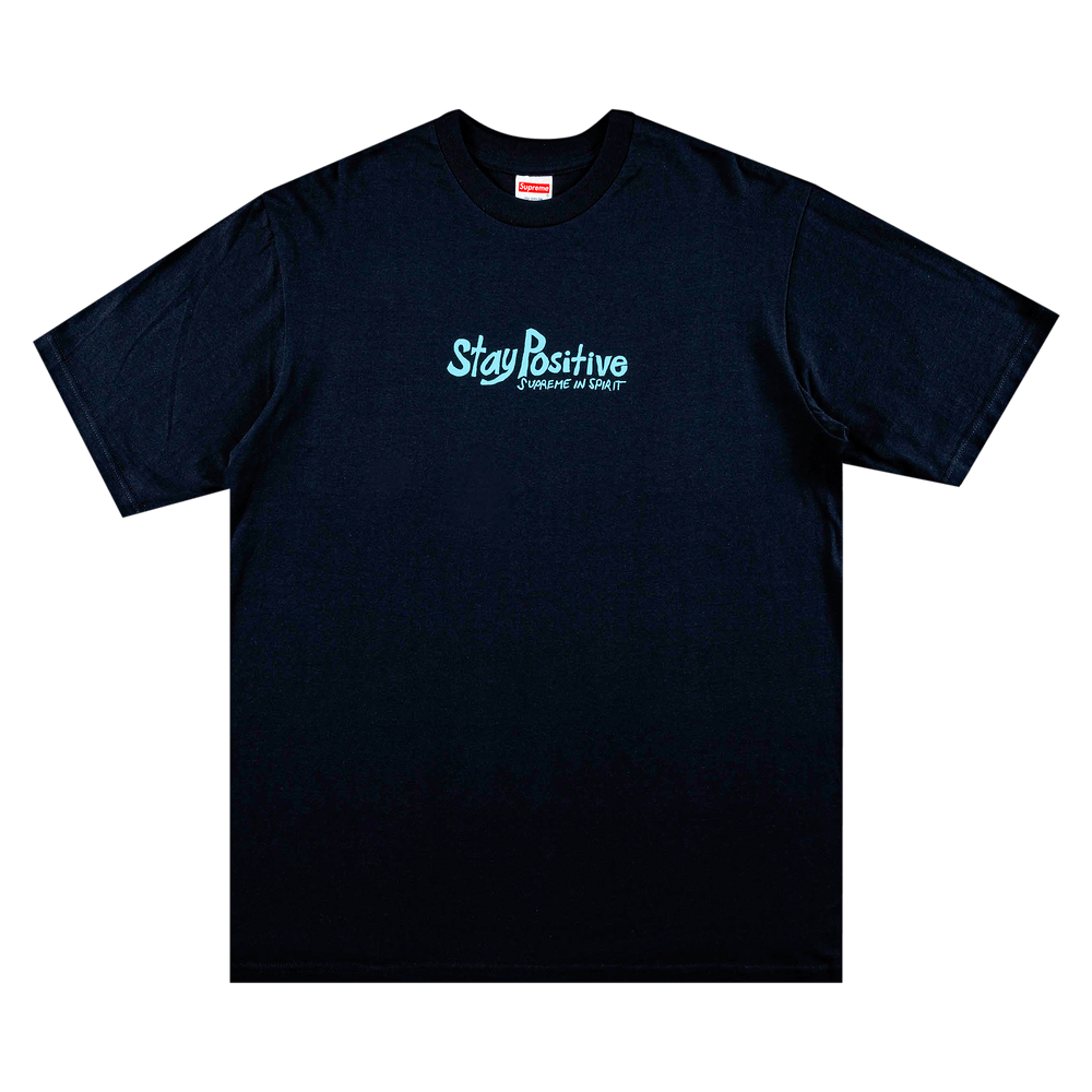 Buy Supreme Stay Positive Tee 'Navy' - FW20T17 NAVY | GOAT
